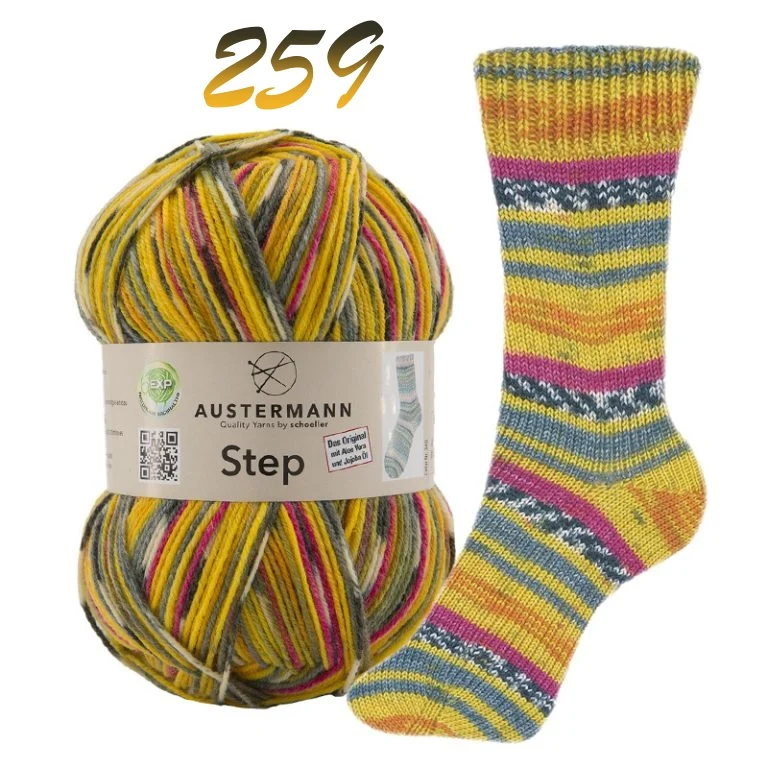 Austermann Step 4 Sock Yarn with Aloe Vera and Jojoba - Image 4