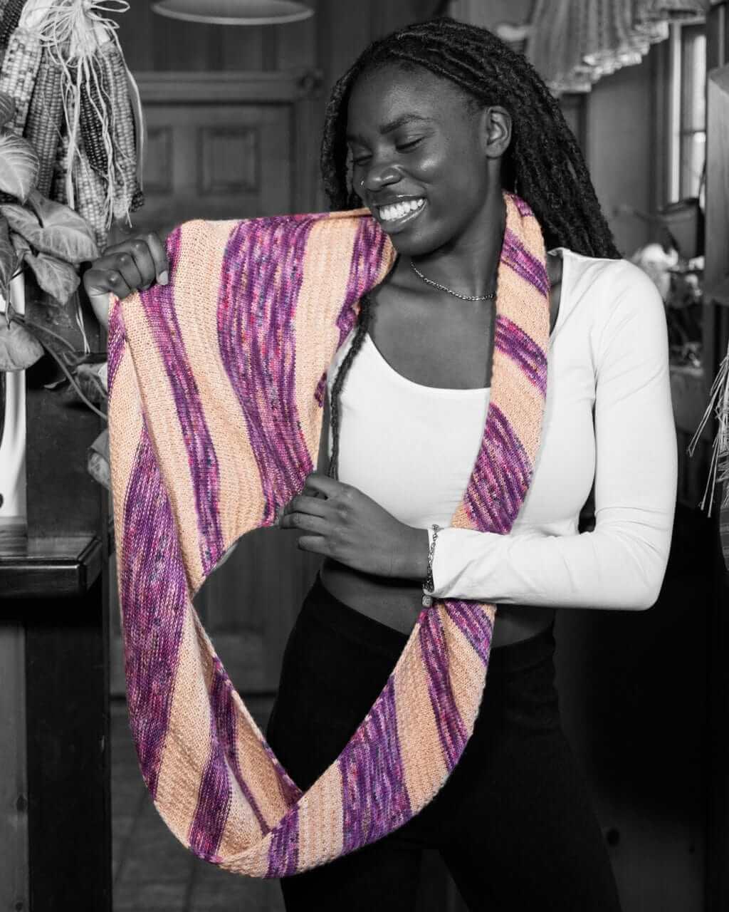 Bis-Bias Infinity scarf pattern - Image 12