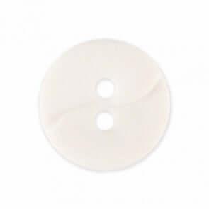 Small polyamide button with a wave and two holes pure