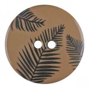 Round polyamide button Fern Leaves - Image 2