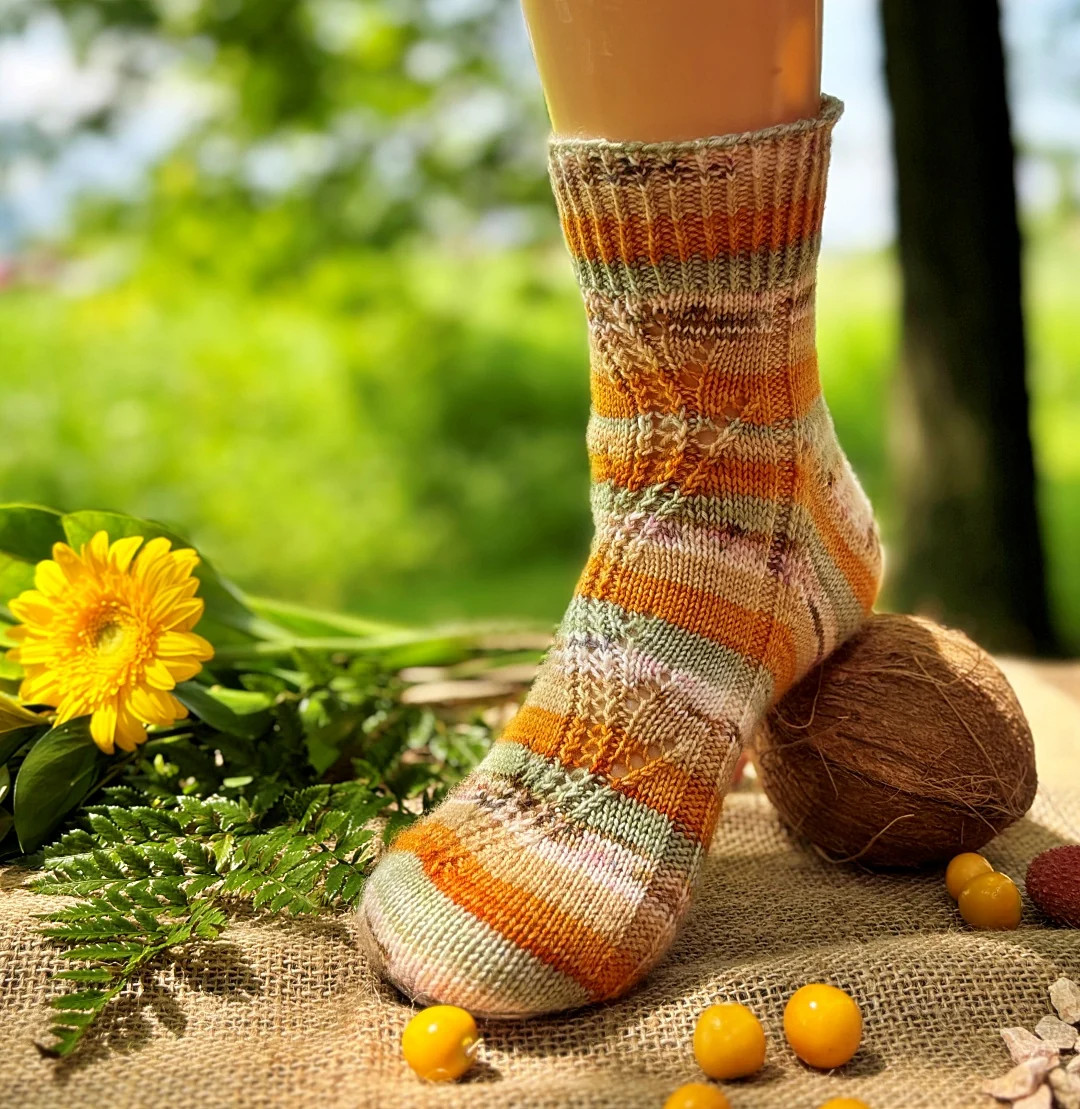 Cactus Flower Socks | Knitting Pattern and Optional Kit - Image 2