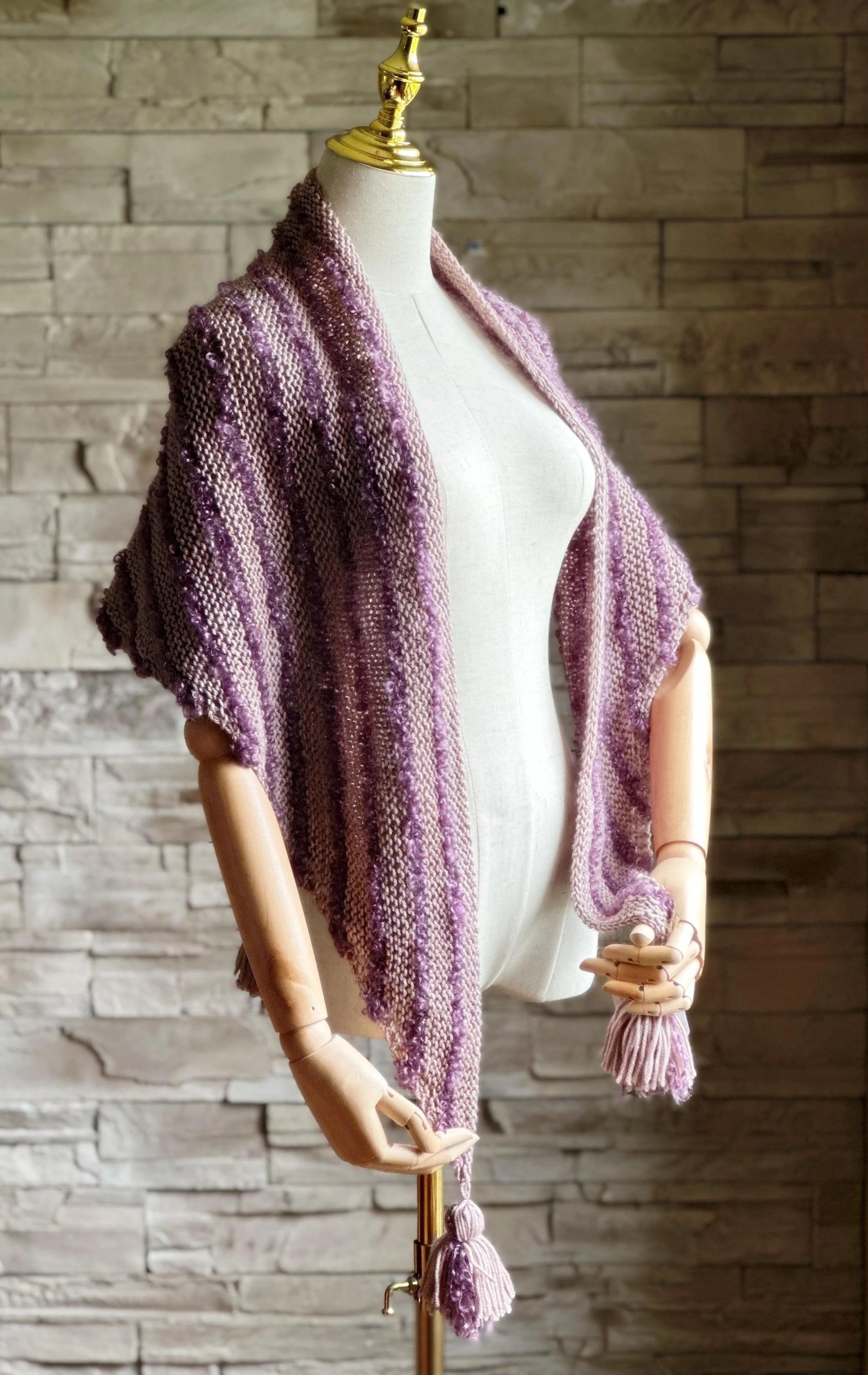 Knitting kit for the shawl Boucles à l'Horizon - Image 10