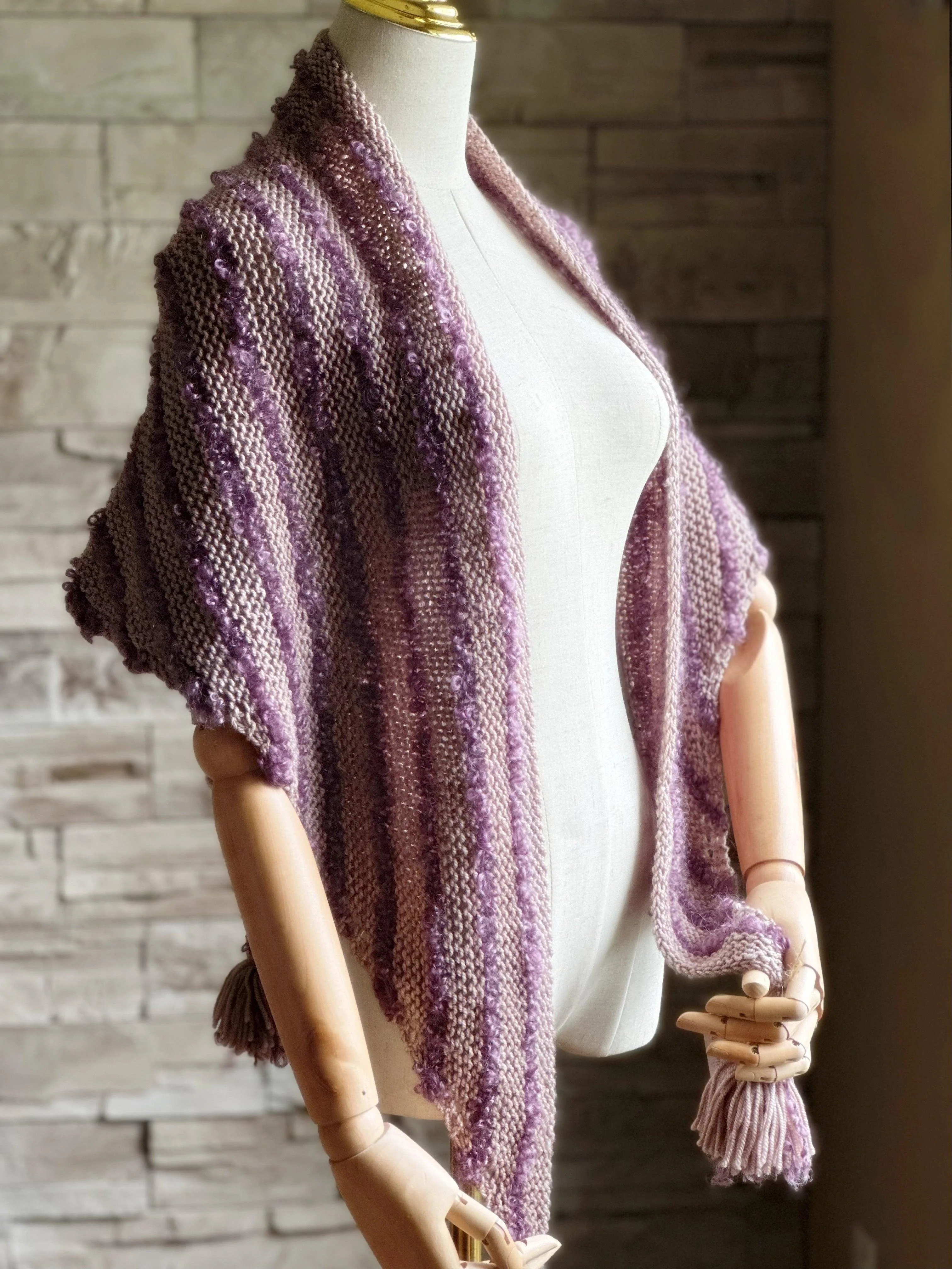 Knitting kit for the shawl Boucles à l'Horizon - Image 11