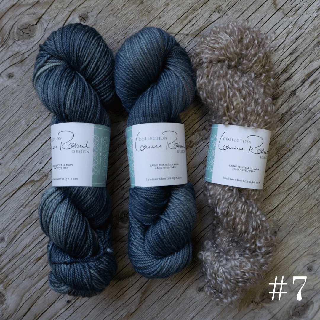 Knitting kit for the shawl Boucles à l'Horizon - Image 8