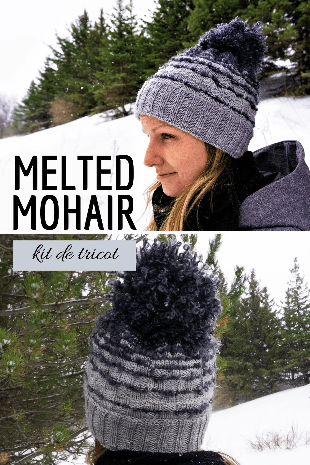 Melted Mohair Hat Knitting Kit