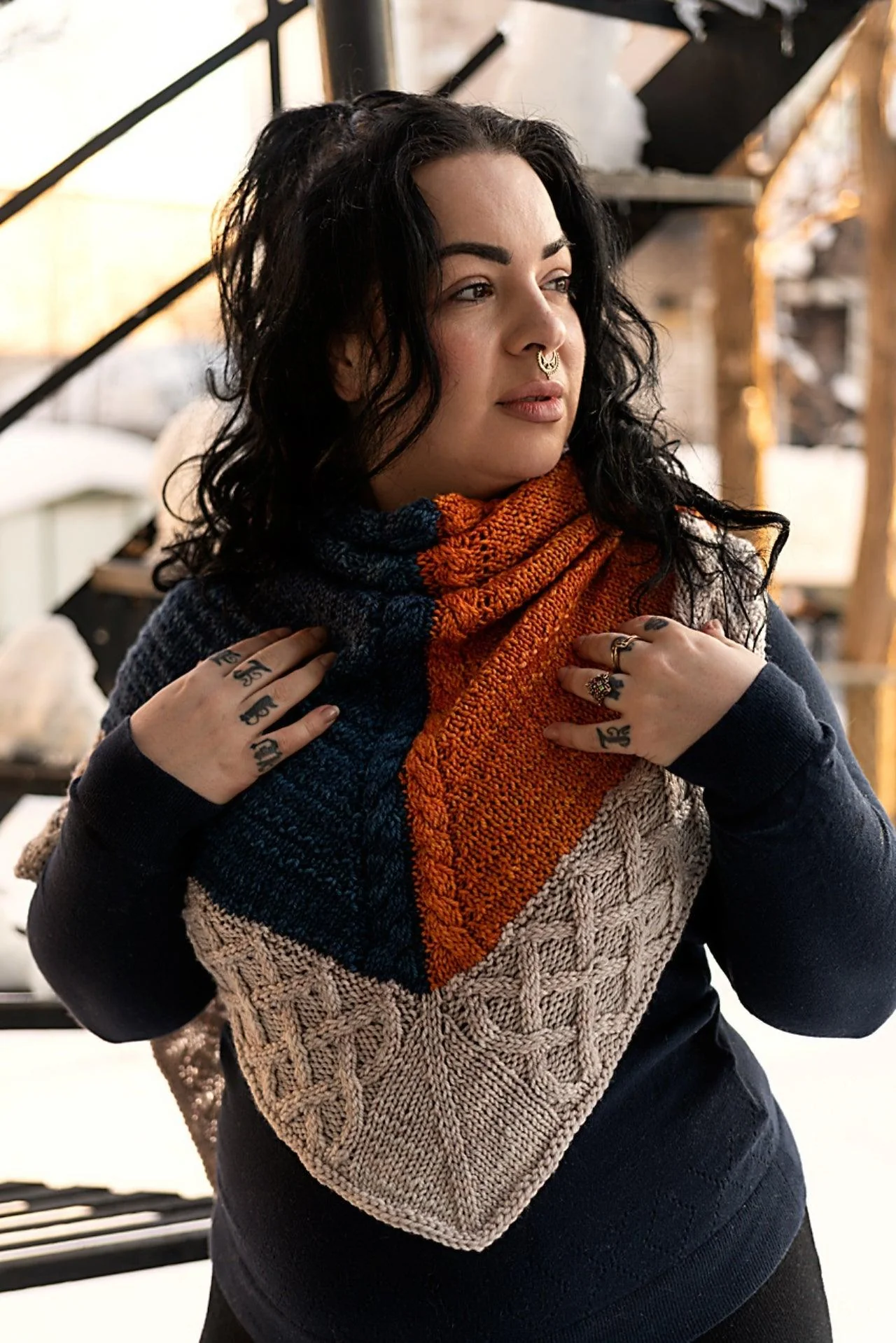 Day & Night shawl - KNITTING KIT - Image 3