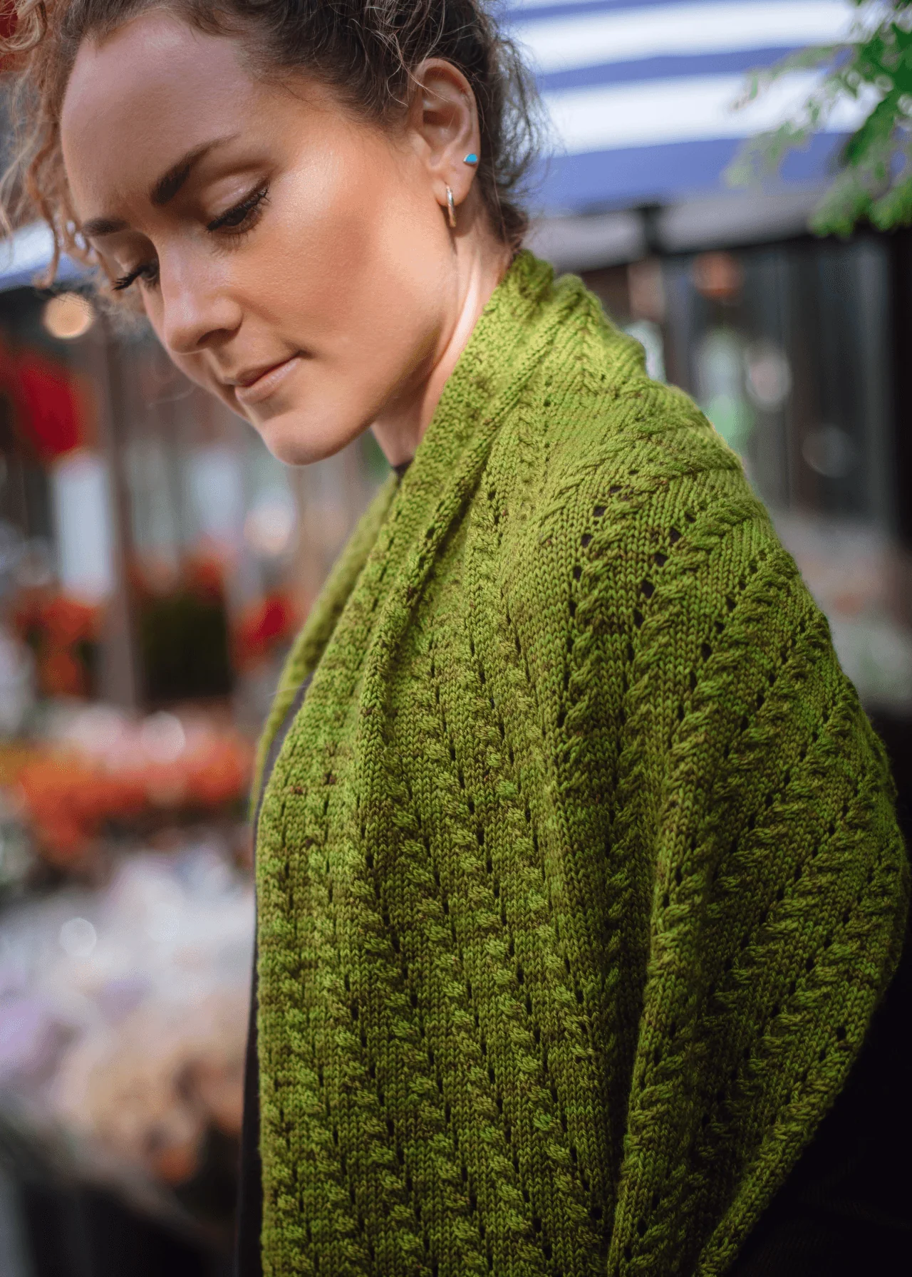 Diagonal Cable Stole | Knitting kit