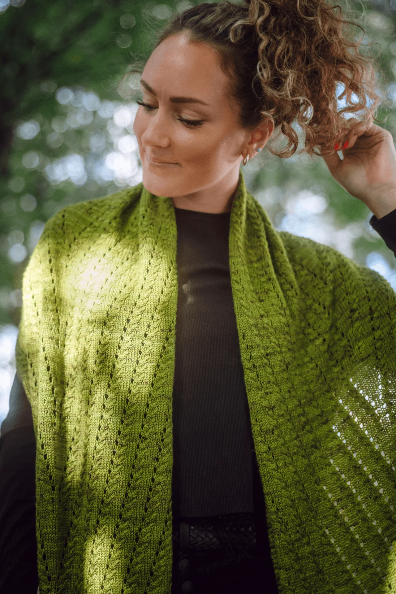 Diagonal Cable Stole | Knitting kit - Image 2