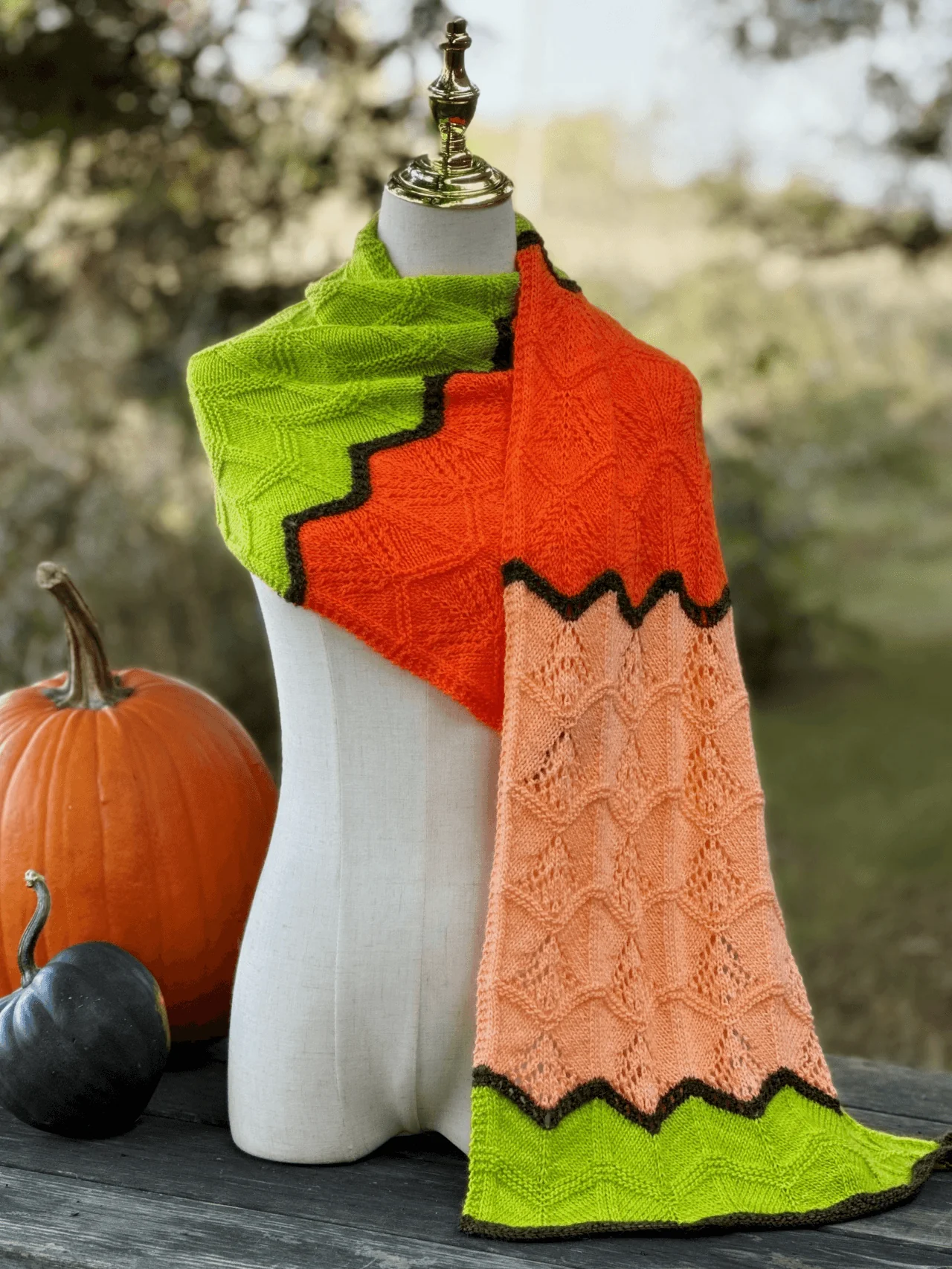Fall Chevron Shawl - KNITTING PATTERN - Image 4
