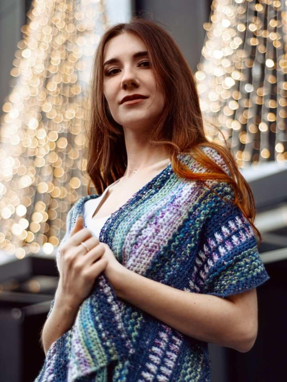 Knitting pattern wrap Fireflowers - Image 3