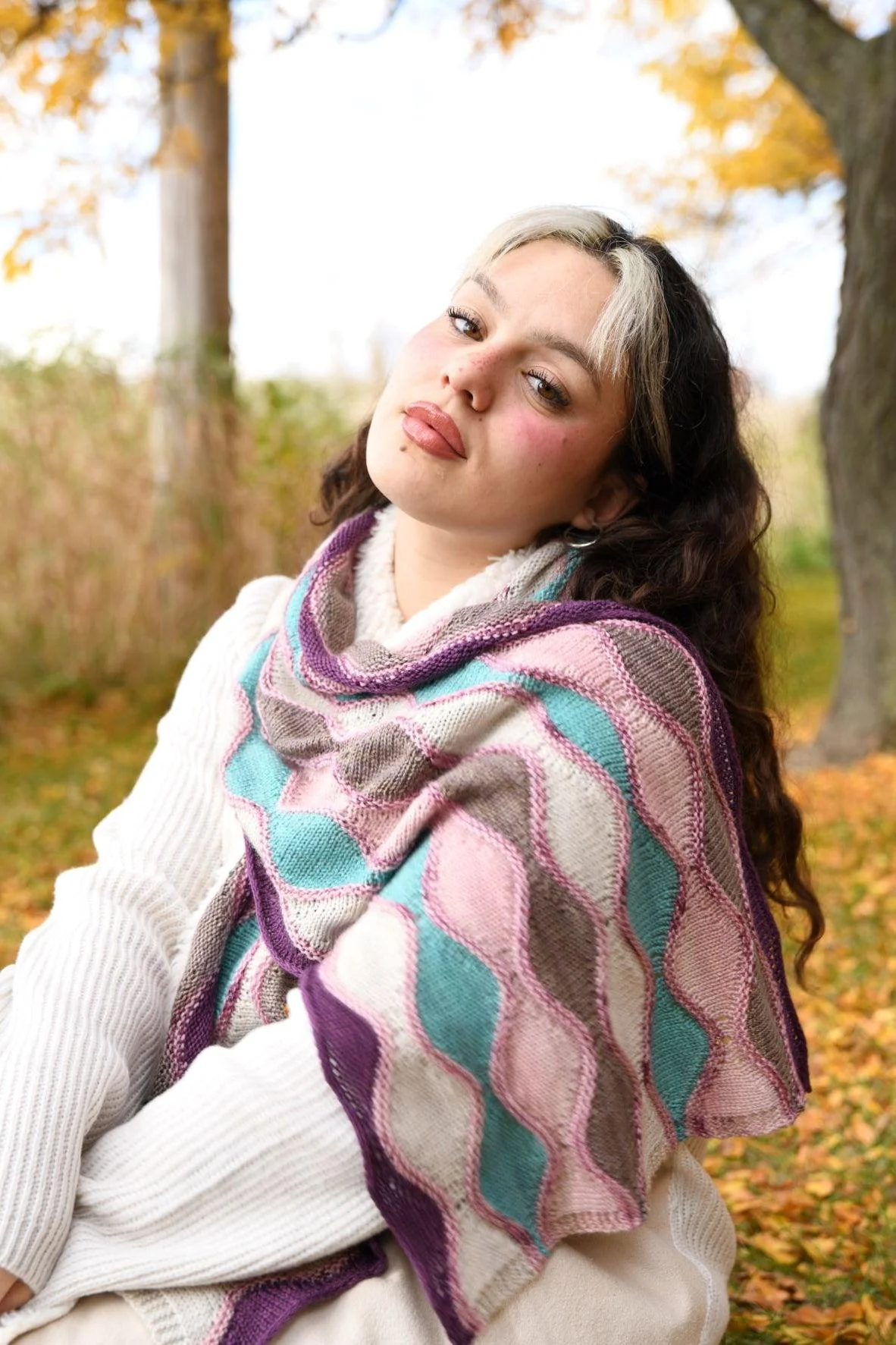 Garland of Stitches Wrap - KNITTING KIT