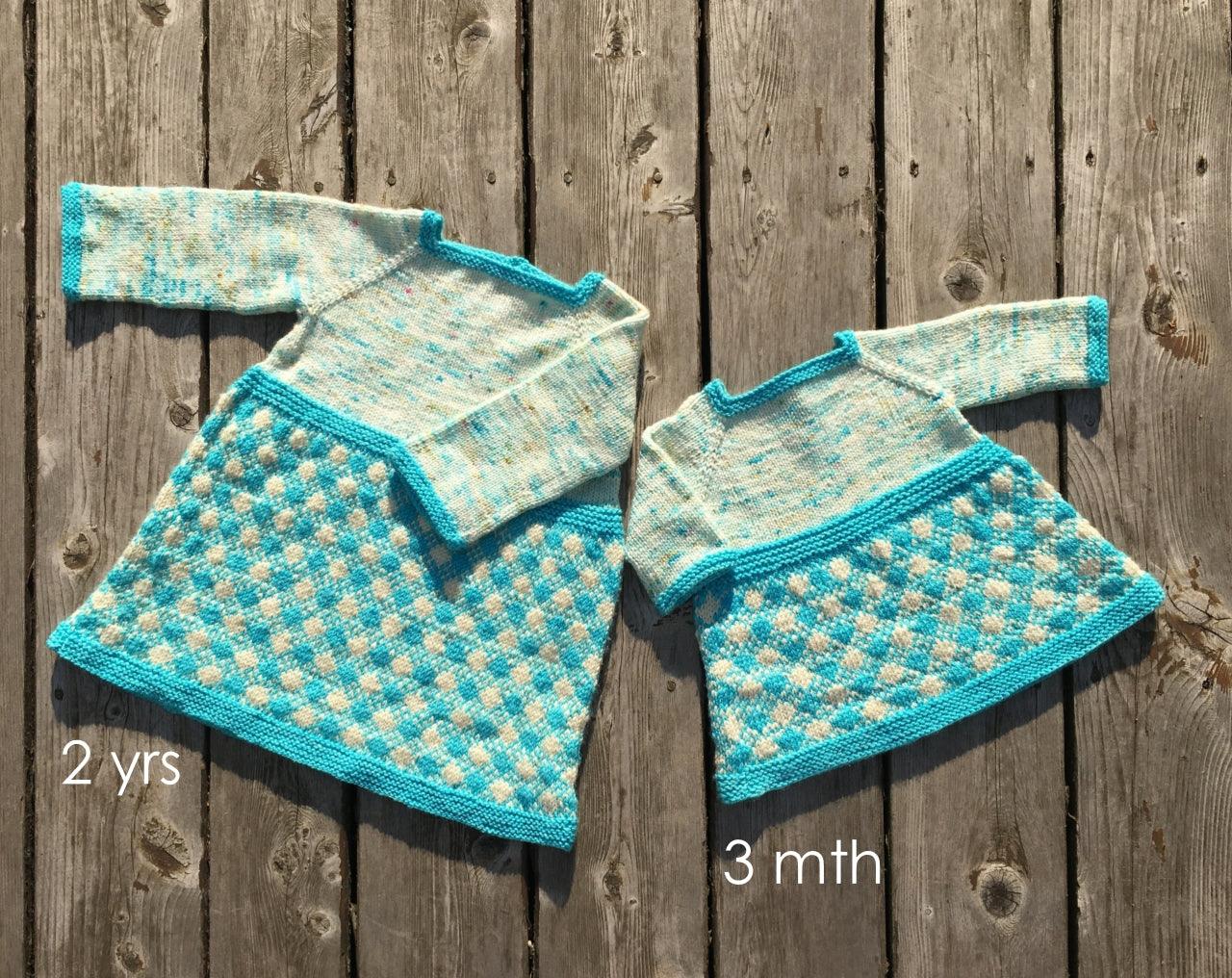 Girls Diamond Dress - KNITTING PATTERN - Image 2