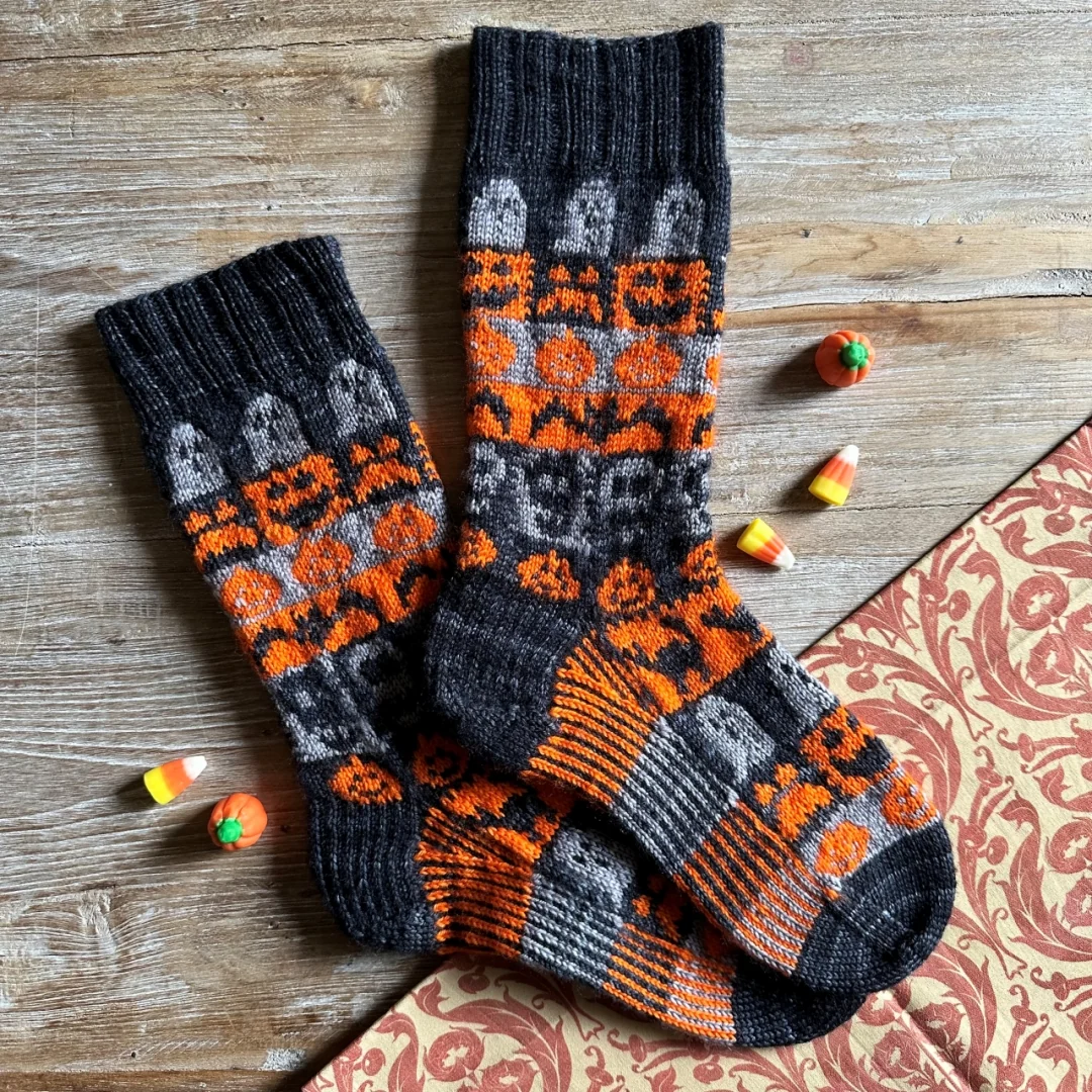 Haunted Heels Socks | Knitting Pattern and Optional Kits - Image 3