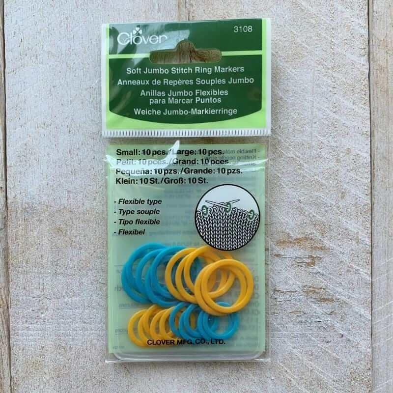 Clover circular stitch markers (jumbo)