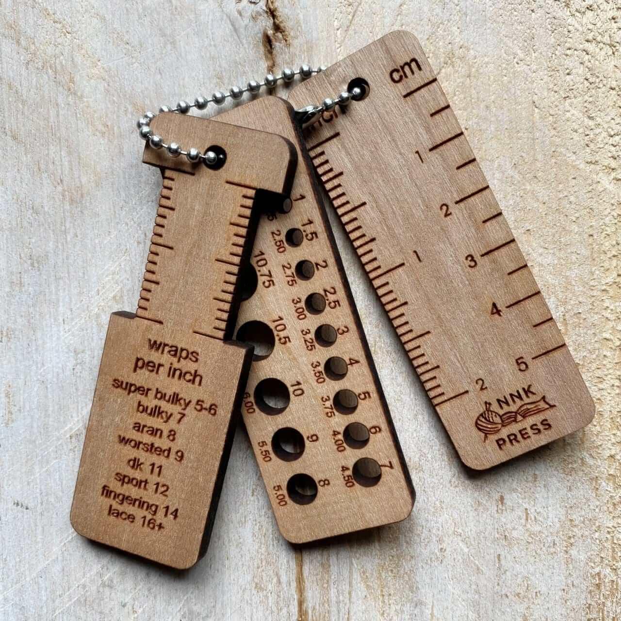 NNK Press Tiny knitters Tools keychain