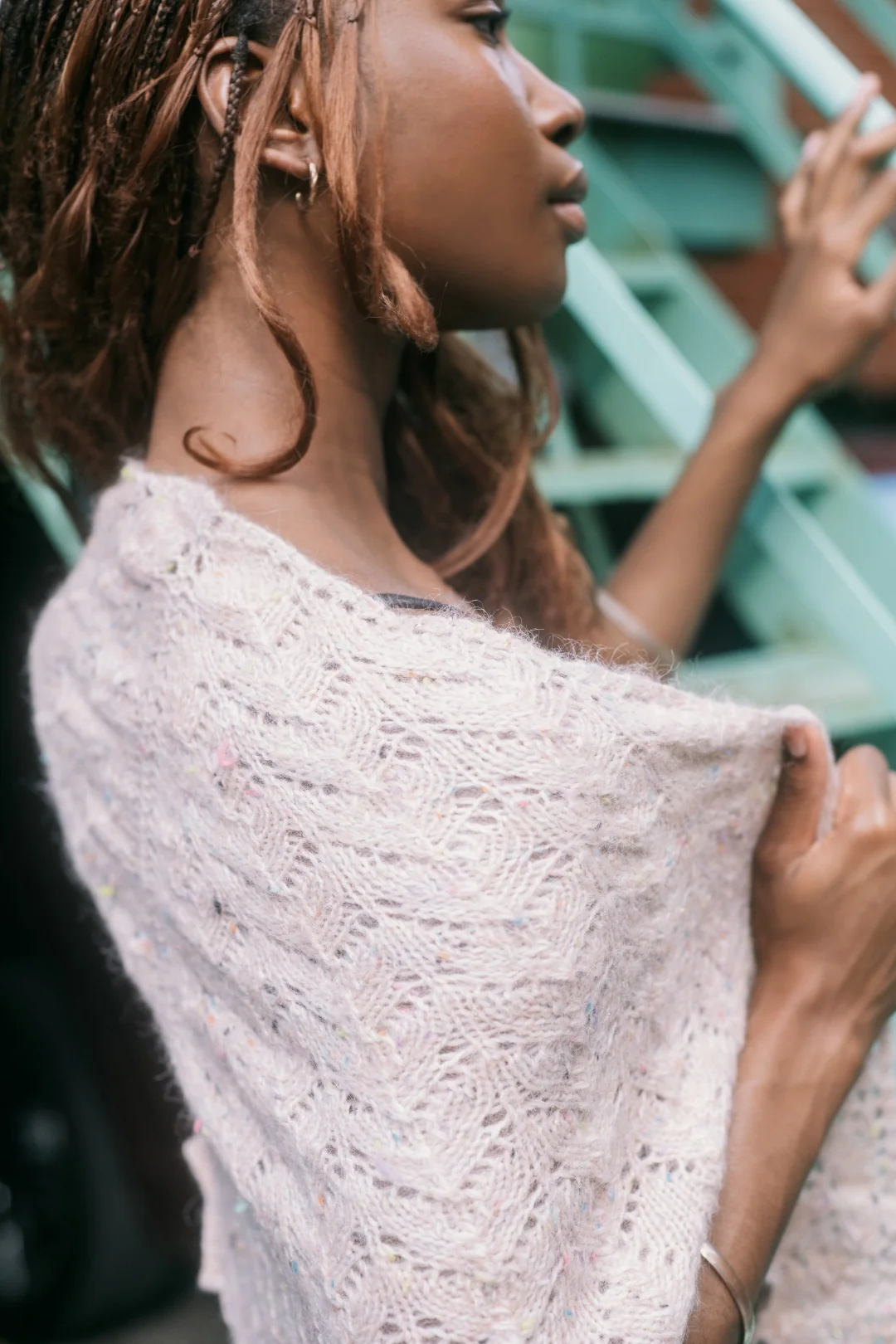Pêcher Bourgeon Shawl - Knitting Pattern and Optional Kit - Image 5