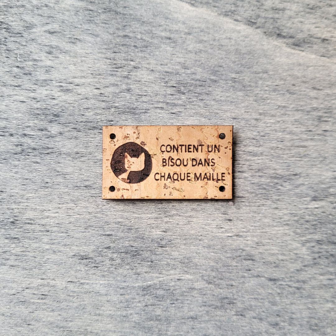 Sew-on Cork labels - Biscotte with Sentence - Image 13