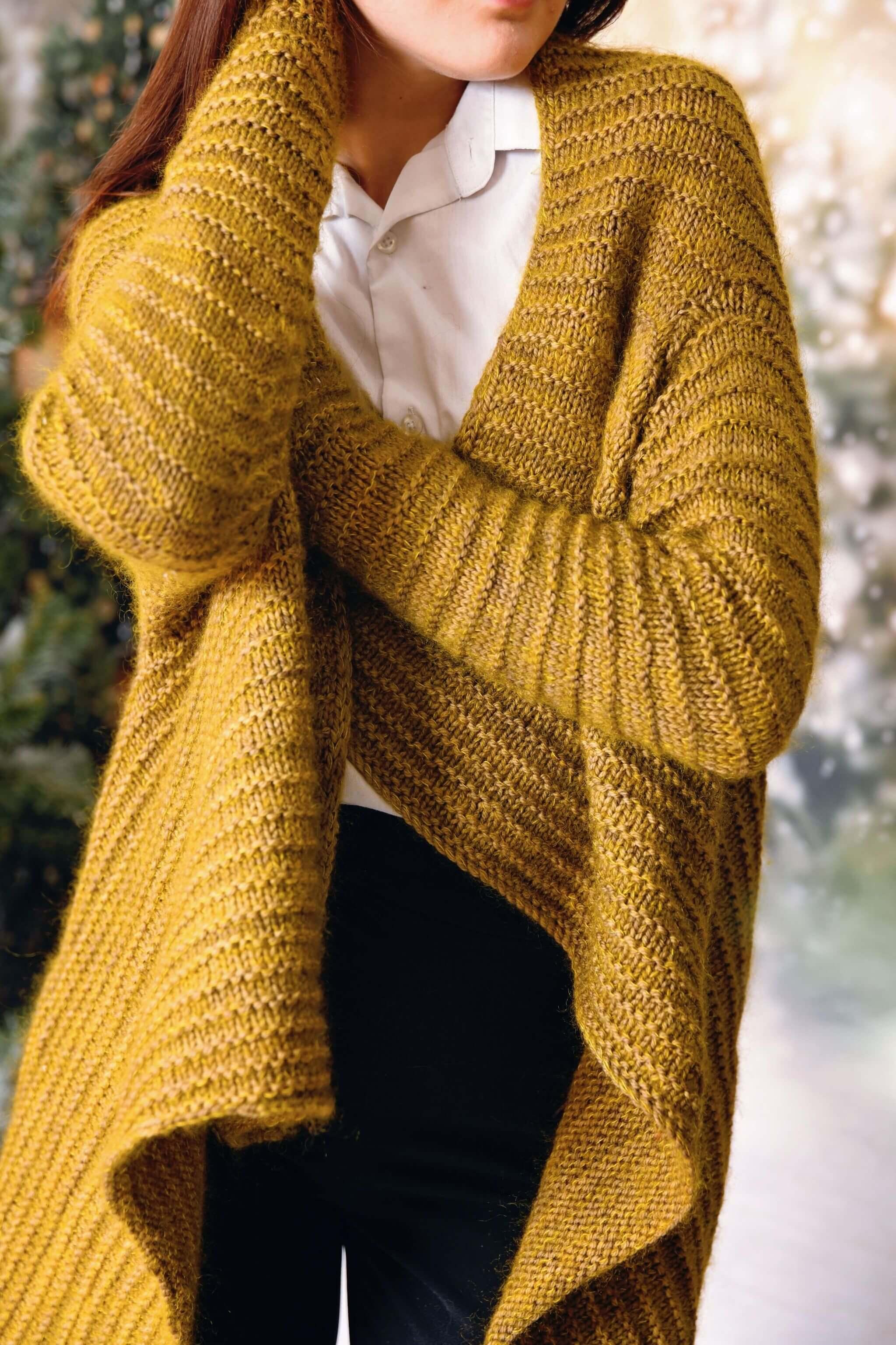 Silva asymmetrical cardigan - Knitting pattern - Image 3