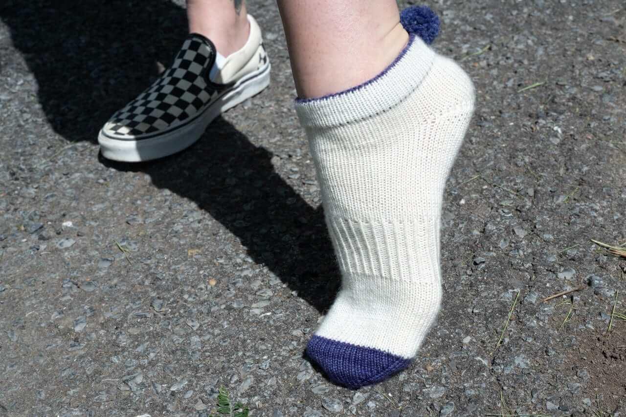 Sporty Pom Pom Socks - Knitting pattern and knitting kits - Image 2