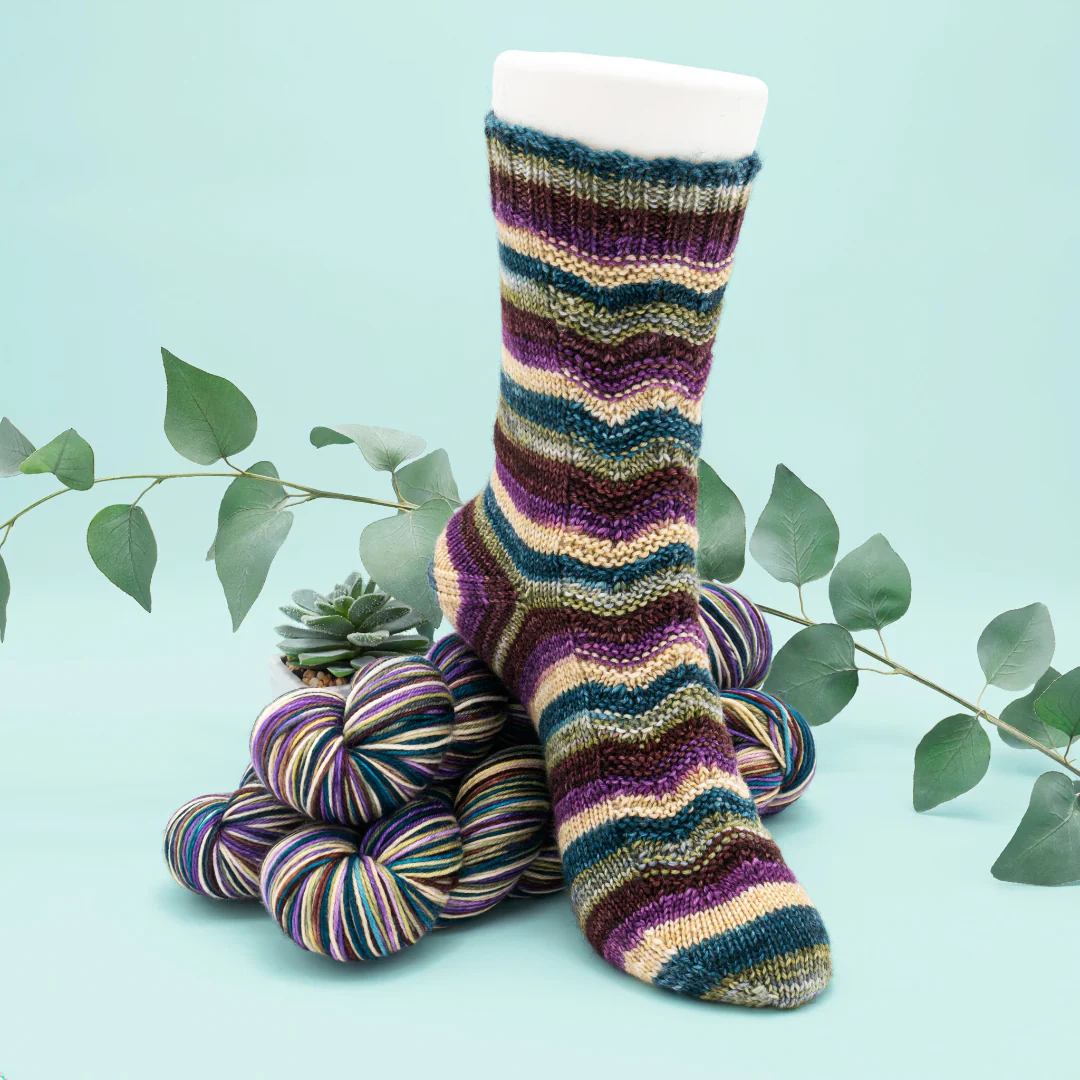 Wave the Way Socks | Knitting pattern and Optional kit