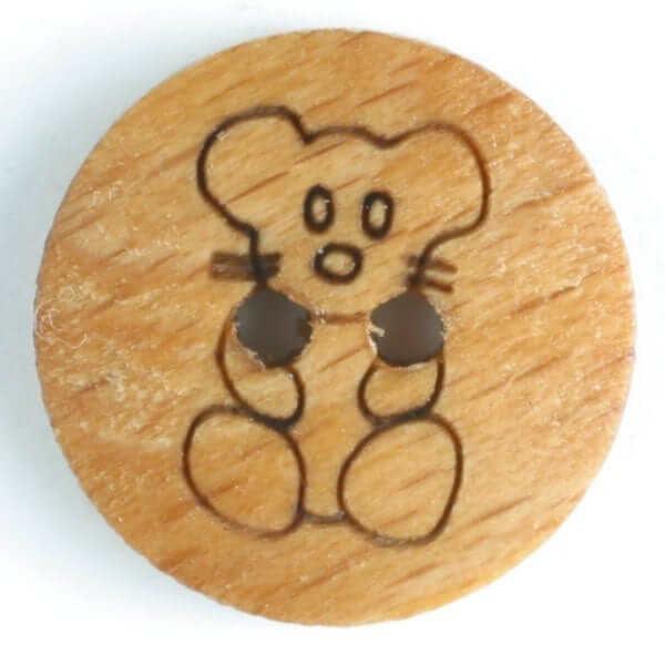Wooden button - Animals